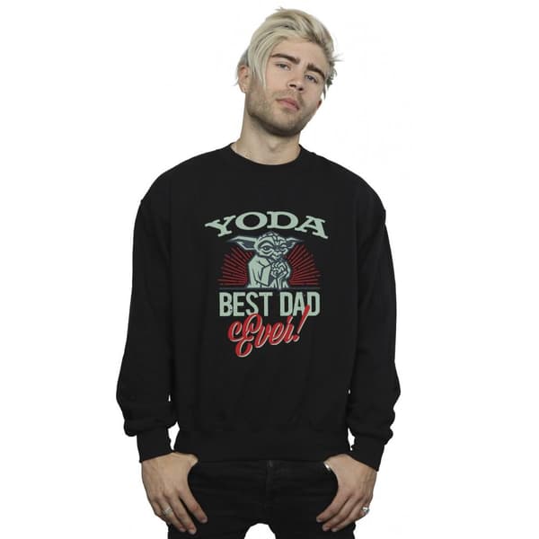Star Wars Mens Mandalorian Yoda Dad Sweatshirt