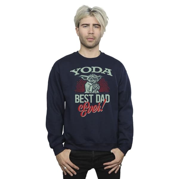 Star Wars Mens Mandalorian Yoda Dad Sweatshirt