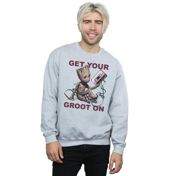 Marvel Mens Guardians Of The Galaxy Get Your Groot On Sweatshirt