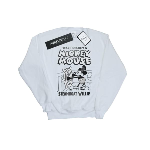 Disney Womens/Ladies Mickey Mouse Steamboat Willie Sweatshirt