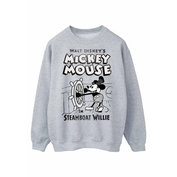 Disney Womens/Ladies Mickey Mouse Steamboat Willie Sweatshirt