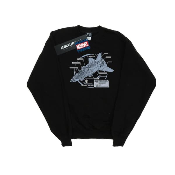 Marvel Mens The Avengers Quinjet Breakdown Sweatshirt