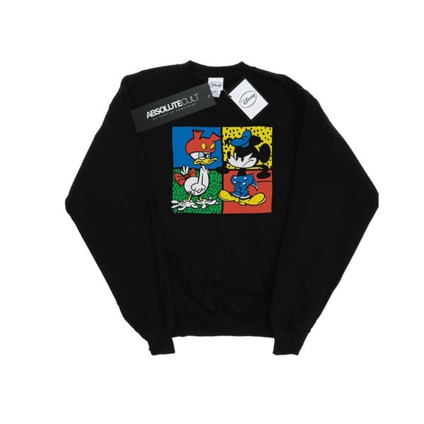 Disney Mens Musse Pigg Kalle Clothes Swap Sweatshirt