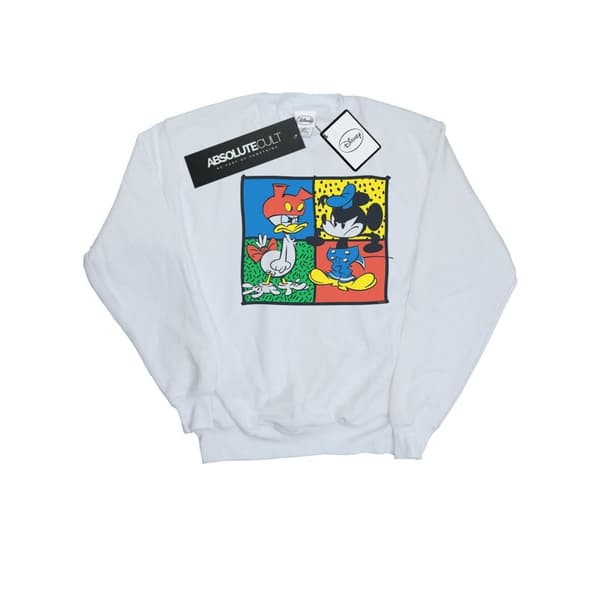Disney Mens Musse Pigg Kalle Clothes Swap Sweatshirt