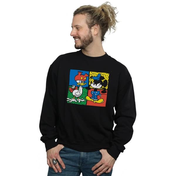 Disney Mens Musse Pigg Kalle Clothes Swap Sweatshirt