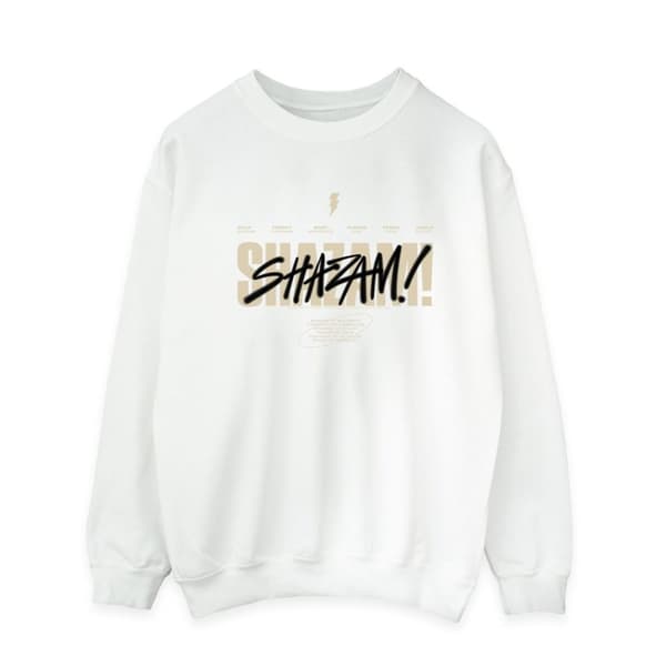 DC Comics Mens Shazam Fury Of The Gods Vandalised Logo Sweatshirt