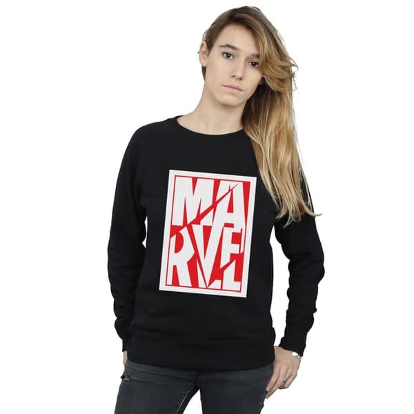 Marvel Womens/Ladies Portrait Logo Sweatshirt