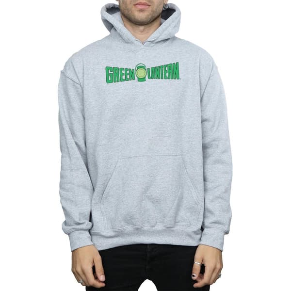 DC Comics Mens Green Lantern Text Logo Hoodie
