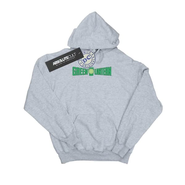 DC Comics Mens Green Lantern Text Logo Hoodie