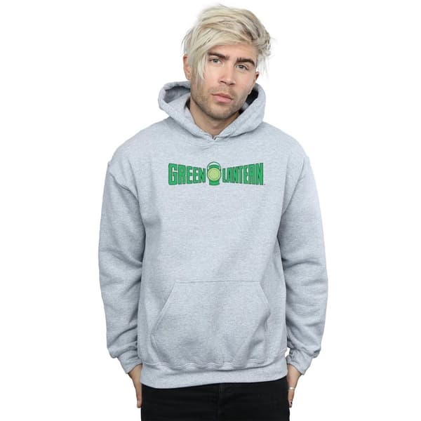 DC Comics Mens Green Lantern Text Logo Hoodie