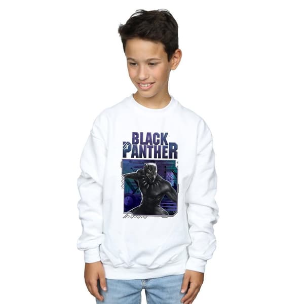 Marvel Boys Black Panther Tech Badge Sweatshirt