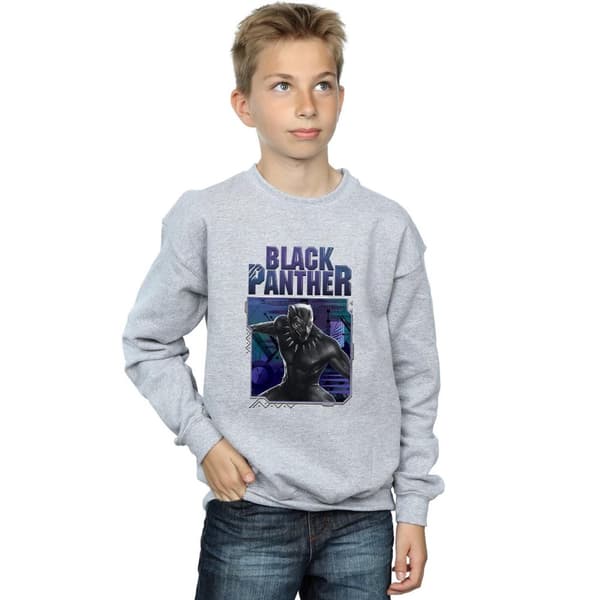 Marvel Boys Black Panther Tech Badge Sweatshirt