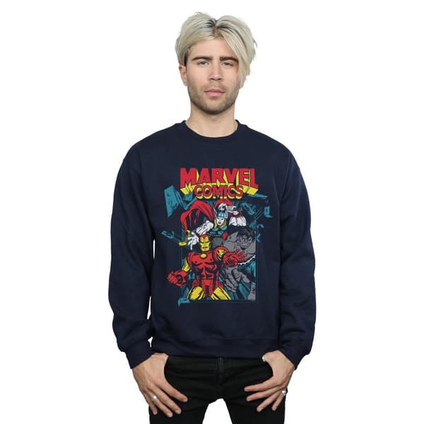 Marvel Comics Mens Trio Pose Sweatshirt