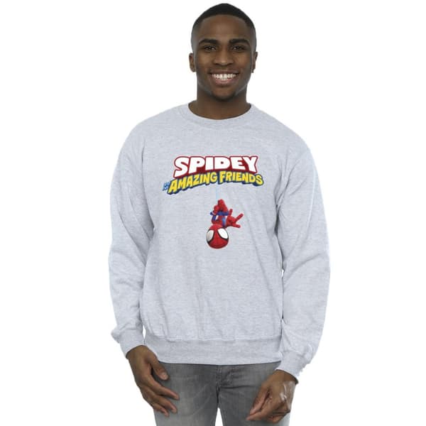 Marvel Mens Spider-Man Hanging Upside Down Sweatshirt