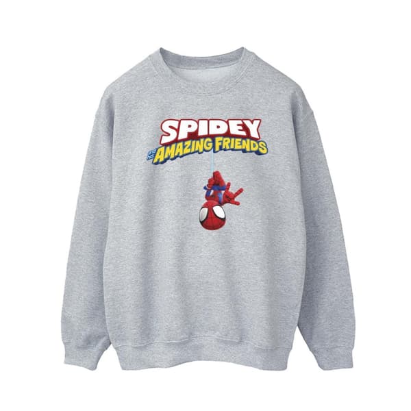 Marvel Mens Spider-Man Hanging Upside Down Sweatshirt