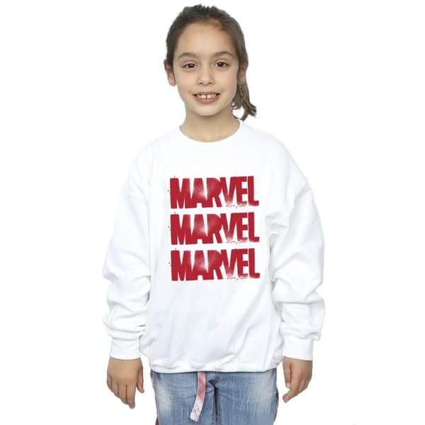 Marvel Röd Spray Logos-tröja för flickor