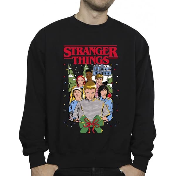 Netflix Mens Stranger Things Christmas Poster Sweatshirt