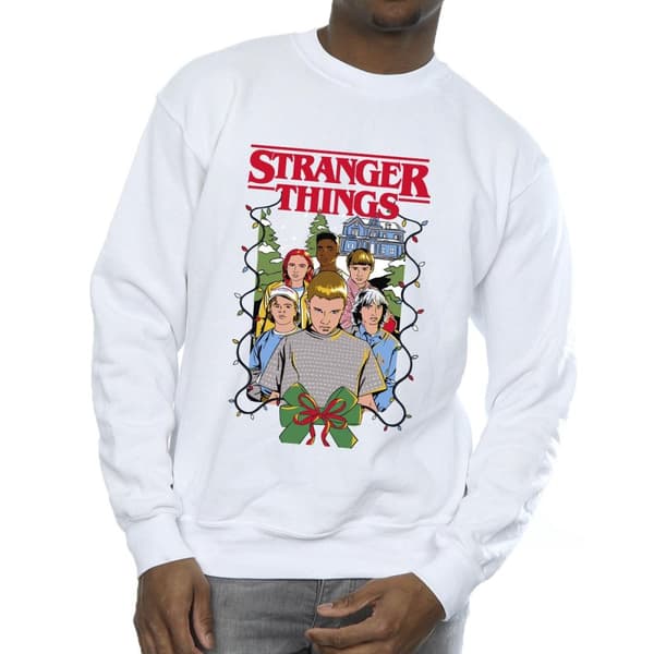 Netflix Mens Stranger Things Christmas Poster Sweatshirt