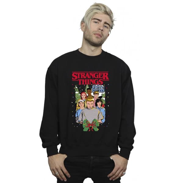 Netflix Mens Stranger Things Christmas Poster Sweatshirt