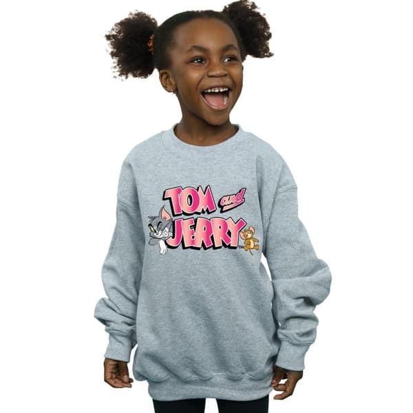 Tom And Jerry Sweatshirt med gradientlogotyp för flickor