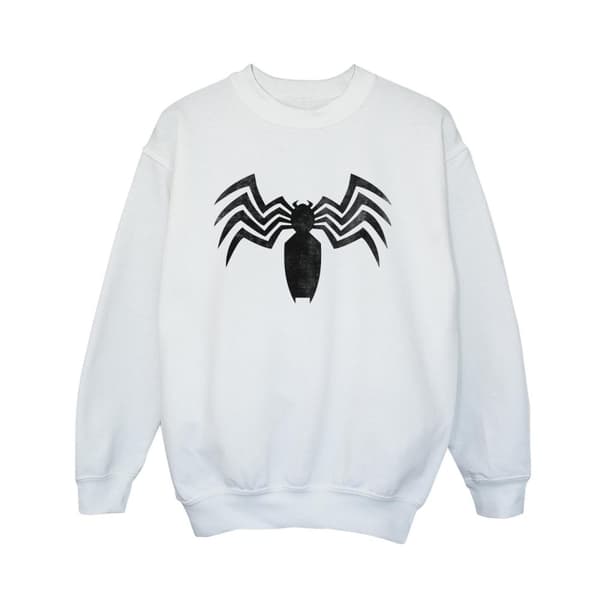 Marvel Boys Venom Spider Logo Emblem Sweatshirt
