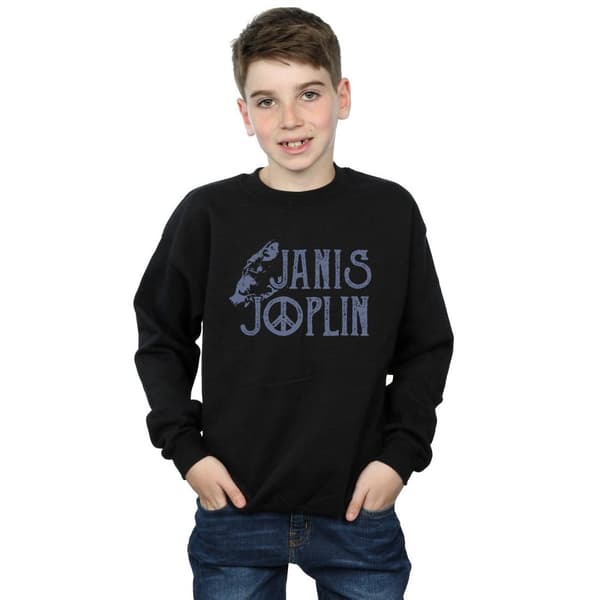 Janis Joplin Sweatshirt med typlogotyp för pojkar