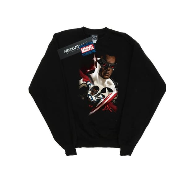 Marvel Girls Captain America Sam Wilson Portrait Sweatshirt
