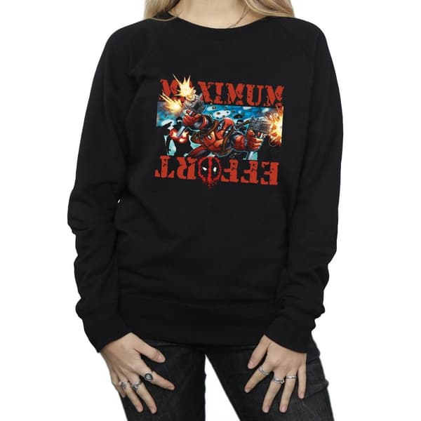 Marvel Womens/Ladies Deadpool Maximum Effort Sweatshirt