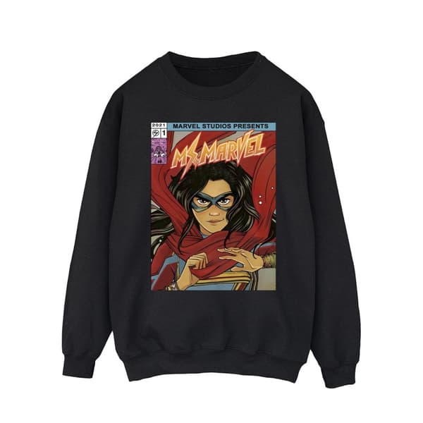 Marvel Mens Ms Marvel Comic Poster Sweatshirt