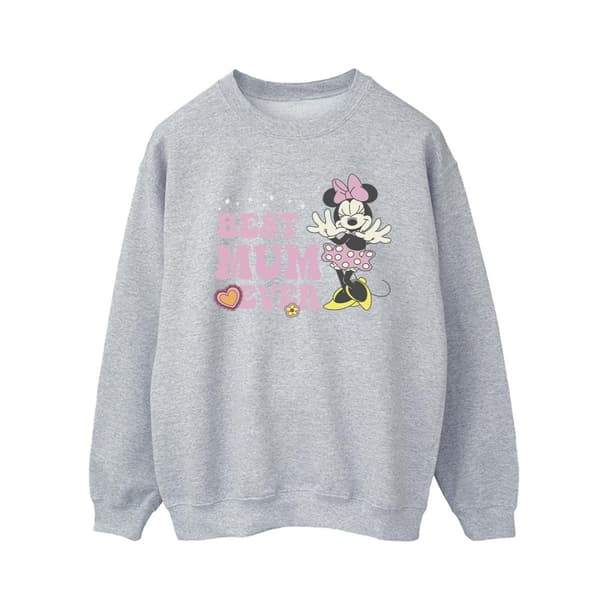Disney Mens Best Mum Ever Sweatshirt Sports Grey L