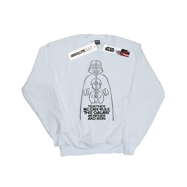 Star Wars Sweatshirt Rule The Galaxy för pojkar White 9-11 Years