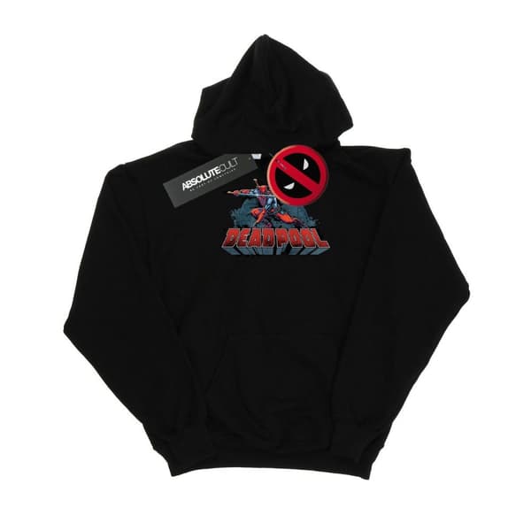 Marvel Mens Deadpool Sword Logo Hoodie