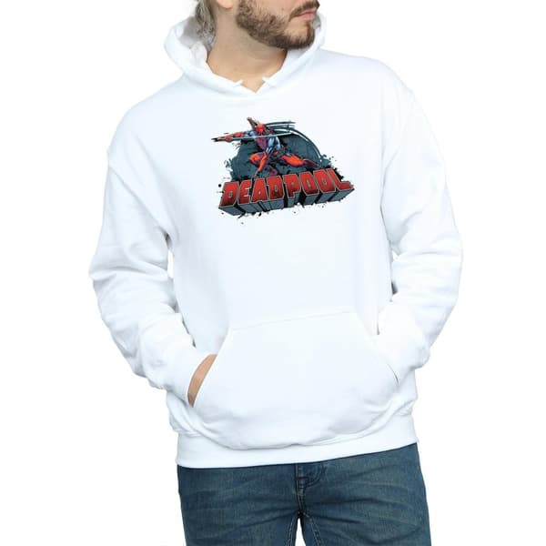 Marvel Mens Deadpool Sword Logo Hoodie