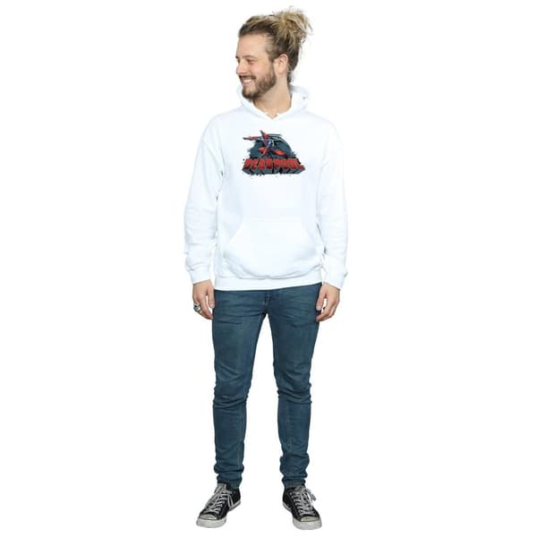 Marvel Mens Deadpool Sword Logo Hoodie