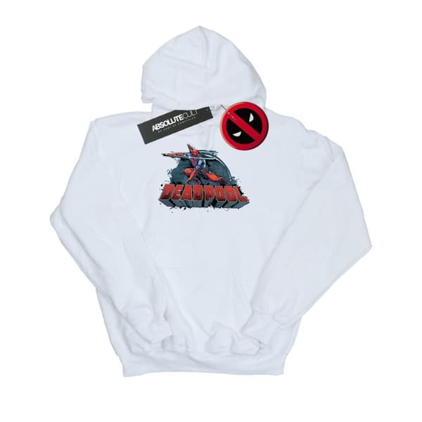 Marvel Mens Deadpool Sword Logo Hoodie