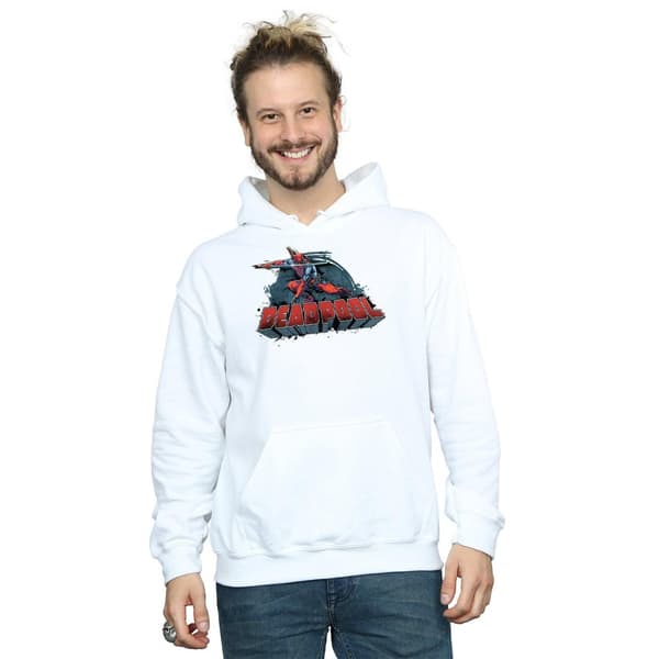 Marvel Mens Deadpool Sword Logo Hoodie