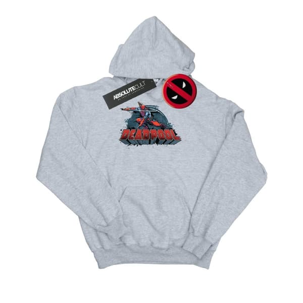 Marvel Mens Deadpool Sword Logo Hoodie