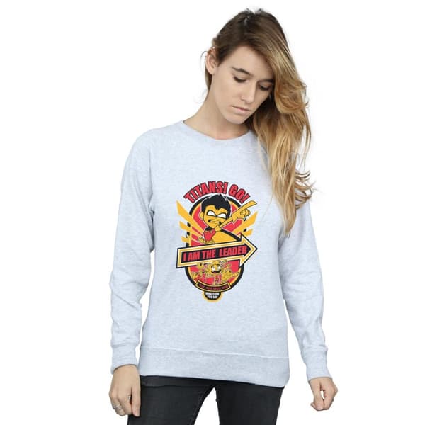 DC Comics Womens/Ladies Teen Titans Go I Am The Leader Sweatshirt