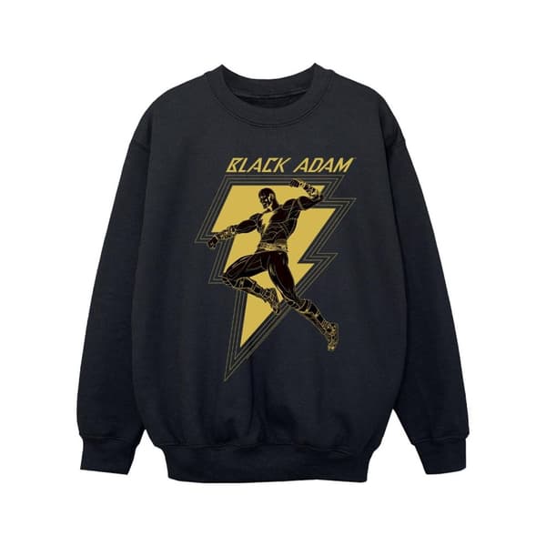 DC Comics Svart Adam Golden Bolt brösttröja för flickor
