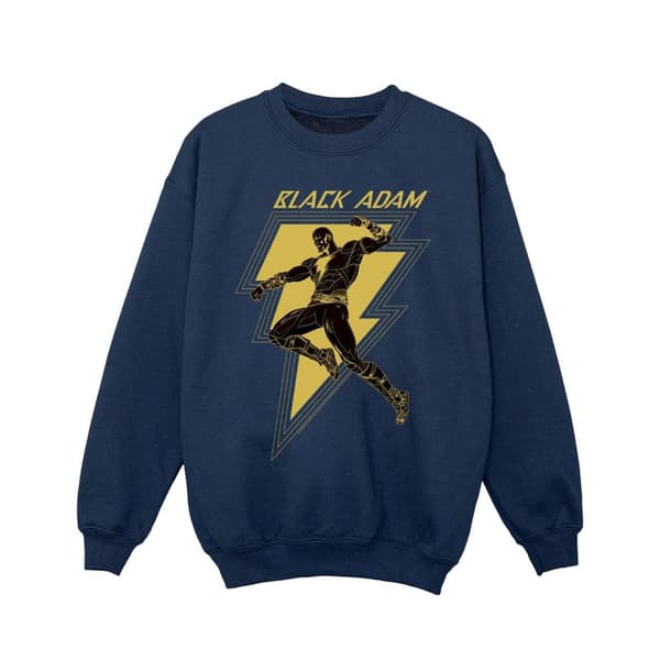 DC Comics Svart Adam Golden Bolt brösttröja för flickor