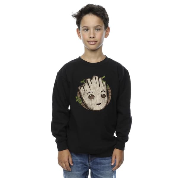Marvel Boys I Am Groot Wooden Head Sweatshirt