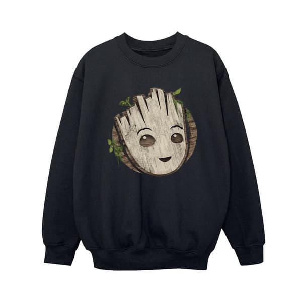 Marvel Boys I Am Groot Wooden Head Sweatshirt