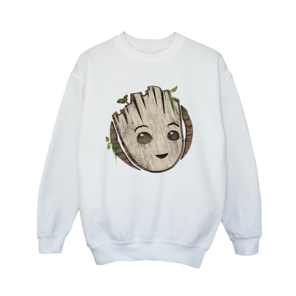 Marvel Boys I Am Groot Wooden Head Sweatshirt