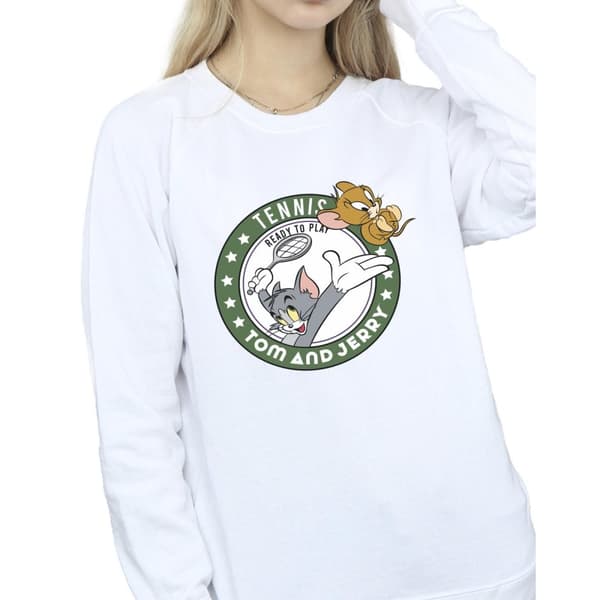 Tom And Jerry Womens/Ladies Tennis Ready To Play Sweatshirt