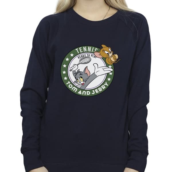 Tom And Jerry Womens/Ladies Tennis Ready To Play Sweatshirt