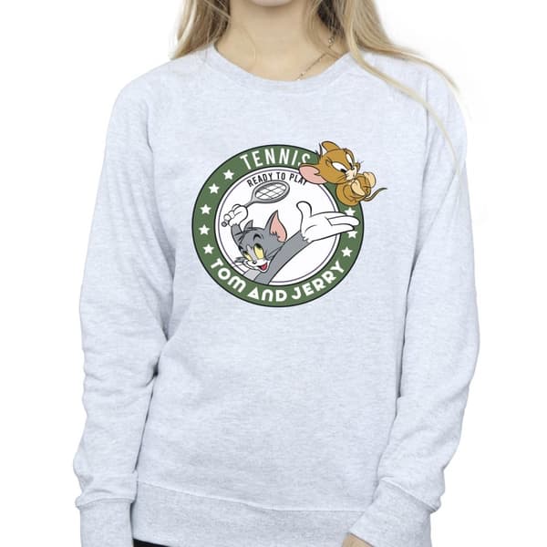 Tom And Jerry Womens/Ladies Tennis Ready To Play Sweatshirt
