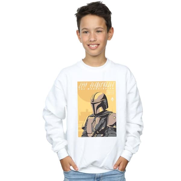 Star Wars Boys The Mandalorian Art Poster Sweatshirt