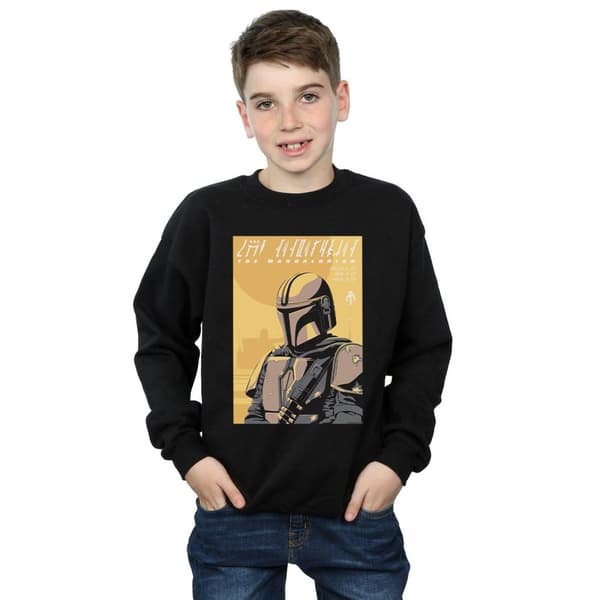 Star Wars Boys The Mandalorian Art Poster Sweatshirt