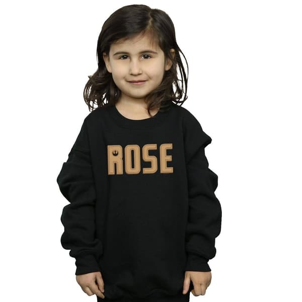 Star Wars Girls The Rise Of Skywalker Rose Text Logo Sweatshirt
