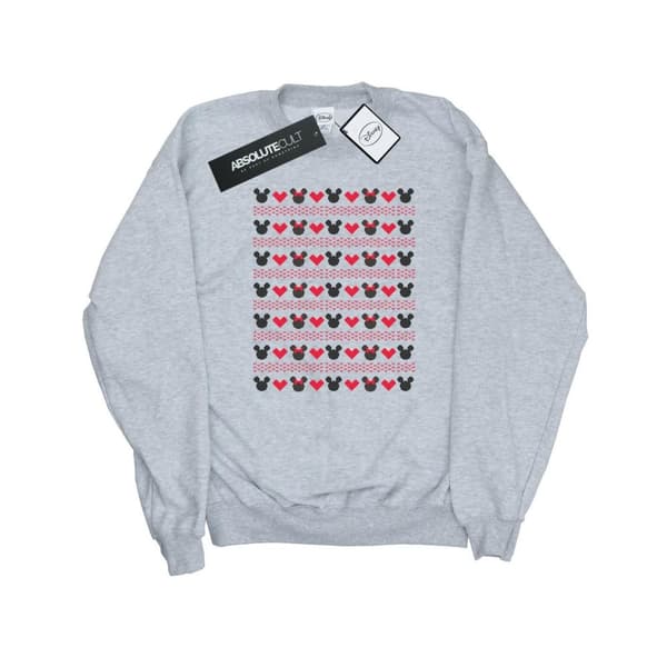 Disney Dam/Tjej Mickey And Minnie Christmas Hearts Sweatshirt